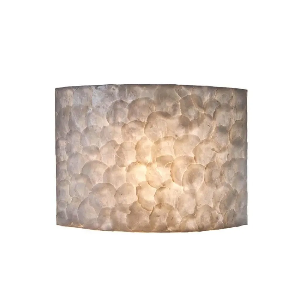 Straluma Sfeervolle wandlamp creme schelpen kamer> Schelpenlampen|Woonkamerlampen