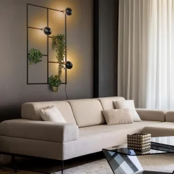 Straluma Sfeervolle wandlamp frame zwart/goud><noscript><img width=