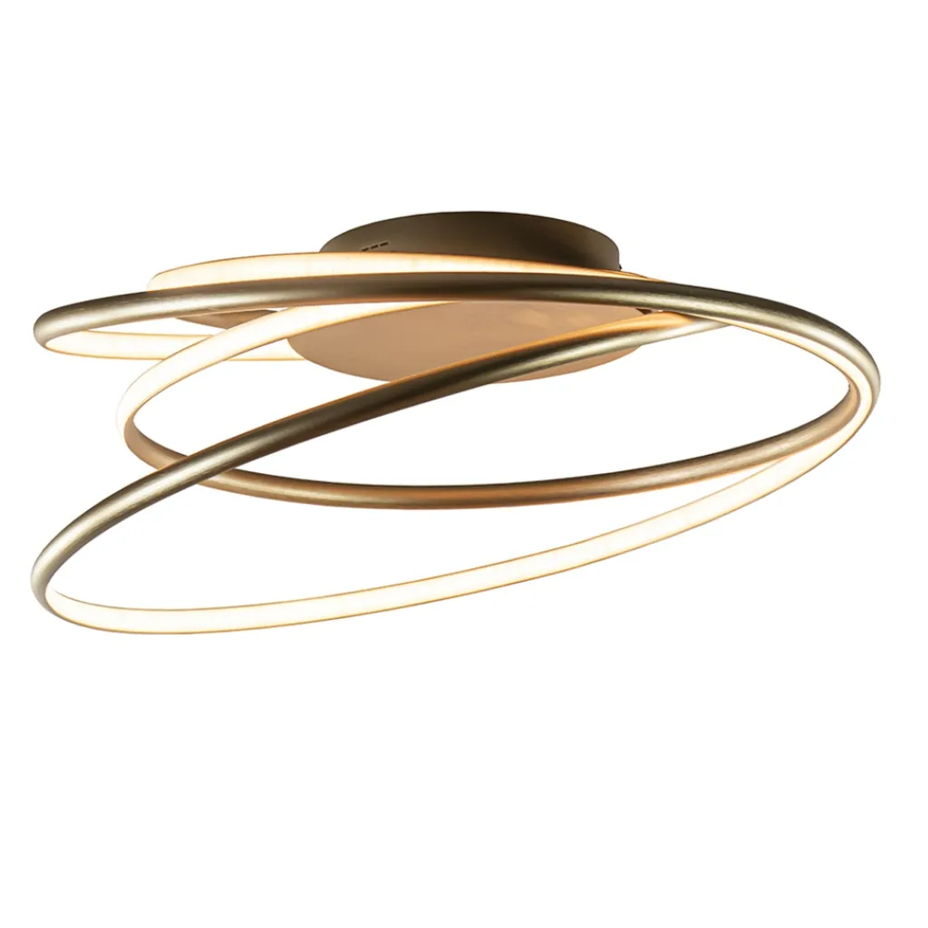 Straluma Sierlijke LED plafondlamp ringen goud> Plafondlampen|Design Verlichting