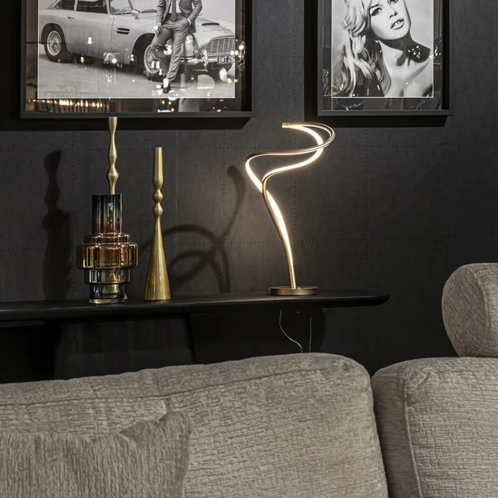 Straluma Sierlijke LED tafellamp goud dimbaar> Tafellampen|LED Tafellampen