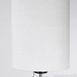 Straluma Smalle vloerlamp zwart-staal linnen kap></noscript> Schemerlampen|Woonkamerlampen