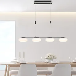 Straluma Smart eettafelhanglamp mat zwart met opaal glas></noscript> Hanglampen|Smart lampen