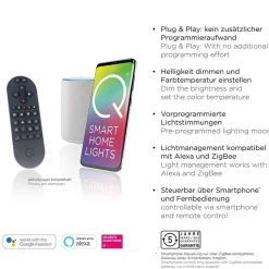 Straluma Smart hanglamp 2-lichts mat zwart met opaal glas dimbaar></noscript> Hanglampen|Smart lampen