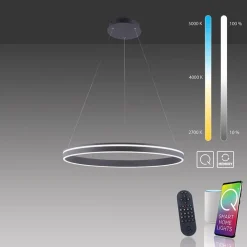 Straluma Smart hanglamp ring groot antraciet></noscript> Hanglampen|Smart lampen