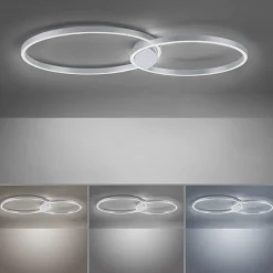 Straluma Smart plafondlamp aluminium ringen dimbaar> Plafondlampen|Smart lampen