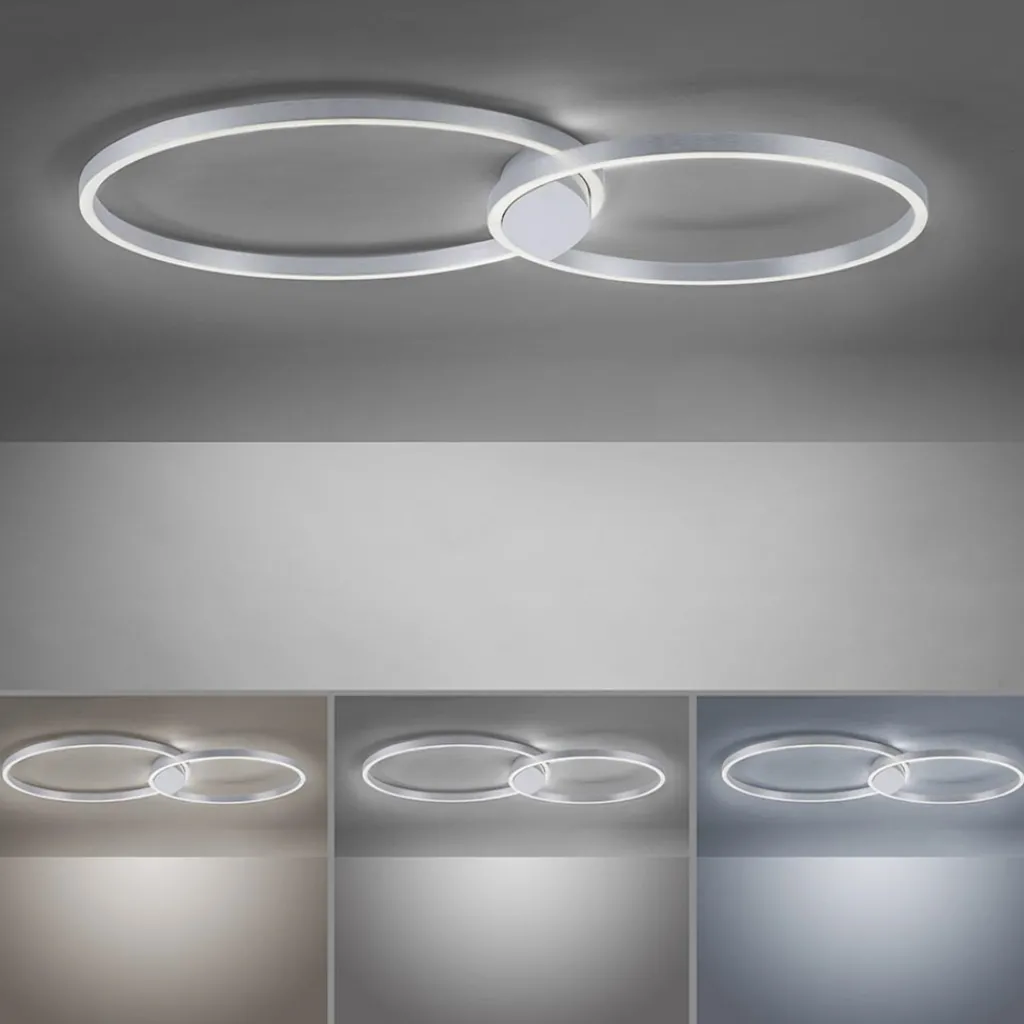 Straluma Smart plafondlamp aluminium ringen dimbaar> Plafondlampen|Smart lampen