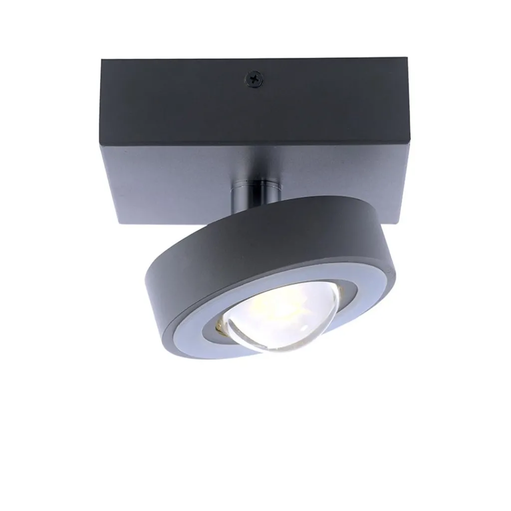 Straluma Smart plafondlamp met lens antraciet> Plafondlampen|Smart lampen