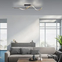 Straluma Smart plafondlamp spiraal antraciet/goud><noscript><img width=