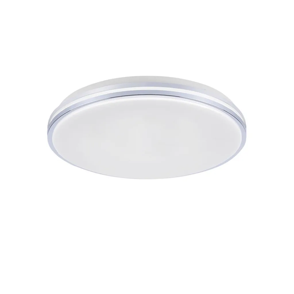 Straluma Smart plafondlamp wit met chroom IP44> Plafondlampen|Smart lampen