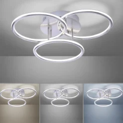 Straluma Smart plafondlamp 3x ringen nikkel inclusief LED> Plafondlampen|Smart lampen