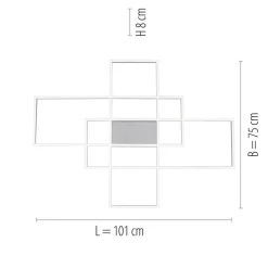 Straluma Smart plafond/wandlamp rechthoeken inclusief remote></noscript> Plafondlampen|Wandlampen