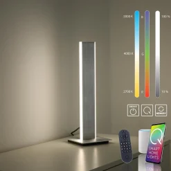 Straluma Smart tafellamp aluminium met 2 LED strips> Tafellampen|Smart lampen