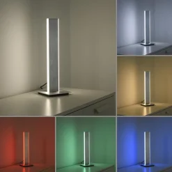 Straluma Smart tafellamp aluminium met 2 LED strips><noscript><img width=