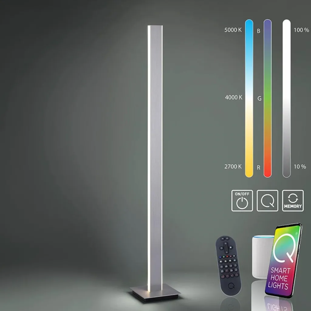 Straluma Smart vloerlamp 2-lichts aluminium> Vloerlampen|Smart lampen