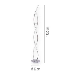 Straluma Smart vloerlamp spiraal 2-lichts nikkel><noscript><img width=