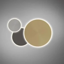 Straluma Smart wand/plafondlamp ringen goud/grijs dimbaar><noscript><img width=