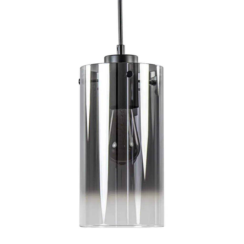 Straluma Smoke glazen hanglamp cilinder met verloop> Keukenverlichting|Hanglampen