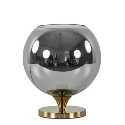 Straluma Smoke glazen tafellamp met gouden voet> Tafellampen|Luxe Verlichting