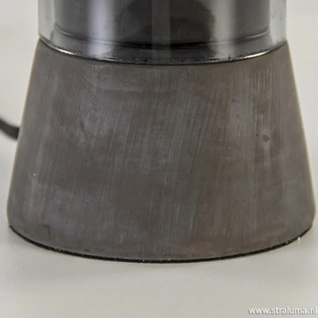 Straluma Smoke glazen tafellamp met betonnen voet> Woonkamerlampen|Slaapkamerlampen