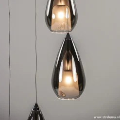 Straluma Smokey glazen vide-hanglamp chroom><noscript><img width=