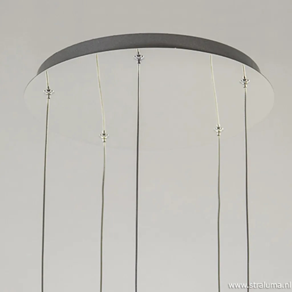 Straluma Smokey glazen vide-hanglamp chroom> Videverlichting|Pendel Lampen