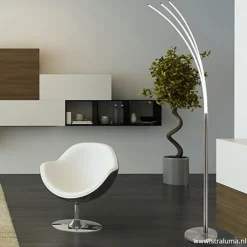 Straluma Staal boog vloerlamp LED dimbaar><noscript><img width=