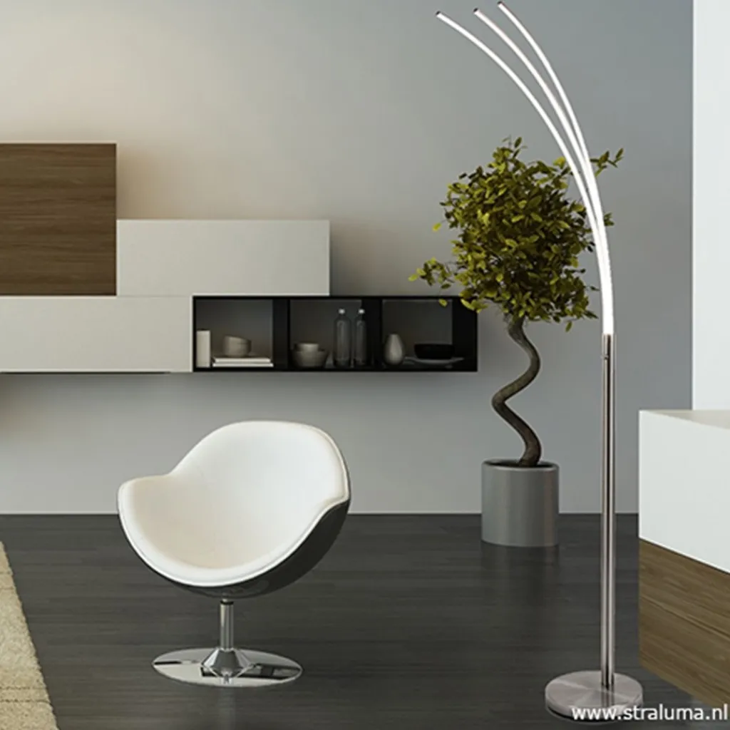 Straluma Staal boog vloerlamp LED dimbaar> Vloerlampen|Woonkamerlampen