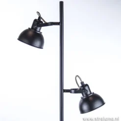 Straluma Staande 2-L spot zwart industrieel incl.gu10> Vloerlampen|Leeslampen