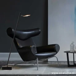 Straluma Staande leeslamp Blok zwart incl.dimmer></noscript> Vloerlampen|Leeslampen