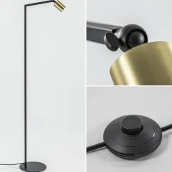 Straluma Staande leesspot Bounce zwart/goud></noscript> Leeslampen|Woonkamerlampen