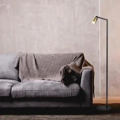 Straluma Staande leesspot Bounce zwart/goud></noscript> Leeslampen|Woonkamerlampen