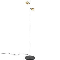 Straluma Staande leesspot 2L Bounce zwart/goud> Vloerlampen|Klassieke Verlichting