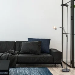 Straluma Staande uplighter+leesarm zwart dim.cct></noscript> Vloerlampen|Leeslampen