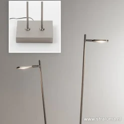 Straluma Staande vloerlamp led 2 lichts staal></noscript> Vloerlampen|Leeslampen