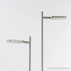 Straluma Staande vloerlamp led 2 lichts staal></noscript> Vloerlampen|Leeslampen