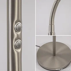 Straluma Stalen lees/vloerlamp LED dim to warm></noscript> Vloerlampen|Leeslampen