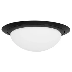 Straluma 3-Standen dimbare LED plafondlamp zwart met wit glas IP44> Plafondlampen|Plafonnières