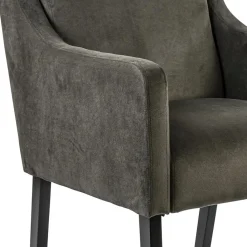 Straluma Stijlvolle eetkamerstoel bruin met zwarte poot></noscript> Eetkamerstoelen