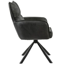 Straluma Stijlvolle eetkamerstoel draaibaar antraciet met zwart></noscript> Eetkamerstoelen