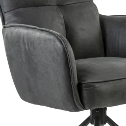 Straluma Stijlvolle eetkamerstoel draaibaar antraciet met zwart></noscript> Eetkamerstoelen