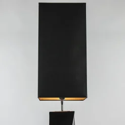 Straluma Stijlvolle vloerlamp zwart keramiek met hoge kap><noscript><img width=