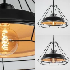 Straluma Stoere hanglamp industrieel/Scandinavisch mat zwart></noscript> Woonkamerlampen|Slaapkamerlampen