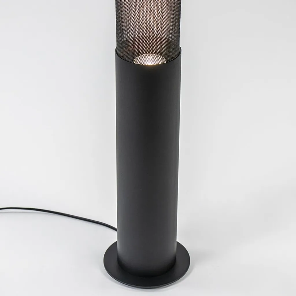 Straluma Stoere vloerlamp cilinder zwart met spot> Vloerlampen|Industriële Verlichting
