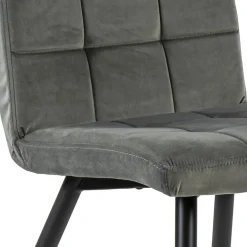 Straluma Stoffen eetkamerstoel grijs met zwarte poot></noscript> Eetkamerstoelen