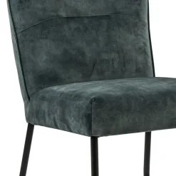 Straluma Stoffen eetkamerstoel met zwarte poot en wieltjes></noscript> Eetkamerstoelen