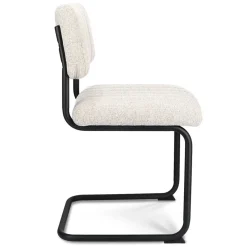 Straluma Stoffen eetkamerstoel met zwart metalen frame></noscript> Eetkamerstoelen