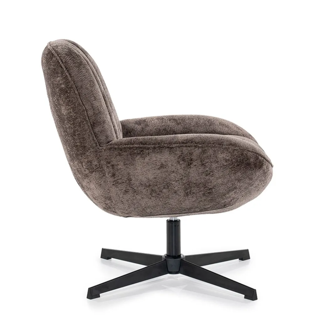 Straluma Stoffen fauteuil Derby bruin draaibaar> Fauteuils