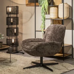 Straluma Stoffen fauteuil Derby bruin draaibaar><noscript><img width=