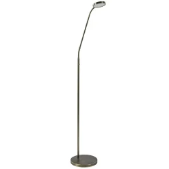 Straluma Strak klassieke LED leeslamp brons dim to warm> Vloerlampen|Leeslampen