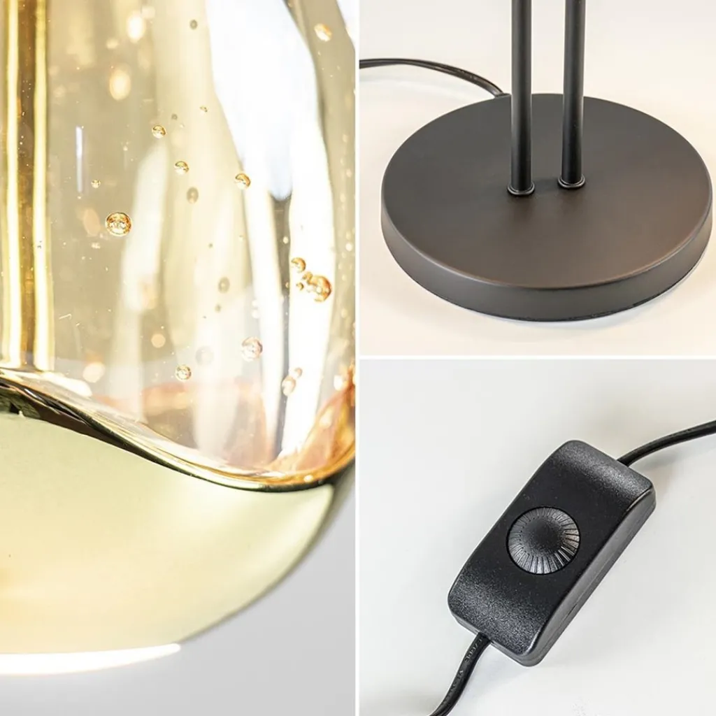 Straluma Strak klassieke LED tafellamp egg zwart met goud> Tafellampen|Woonkamerlampen